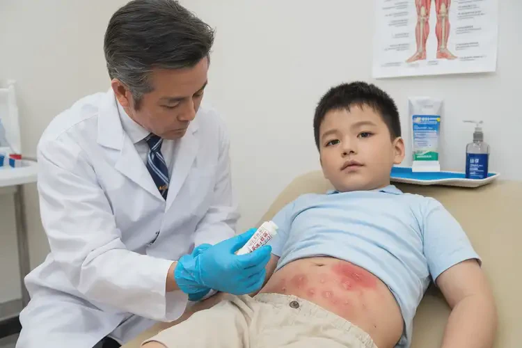 小孩肚子上长湿疹可以治好吗(图3)