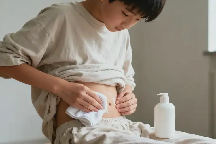 中学生肚子出现湿疹可以治好吗(图1)