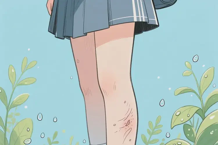 中学生大腿上偶尔起湿疹可以治好吗(图1)