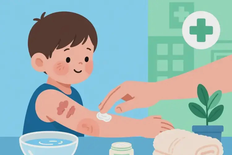 孩子肚子长湿疹可以治好吗(图4)