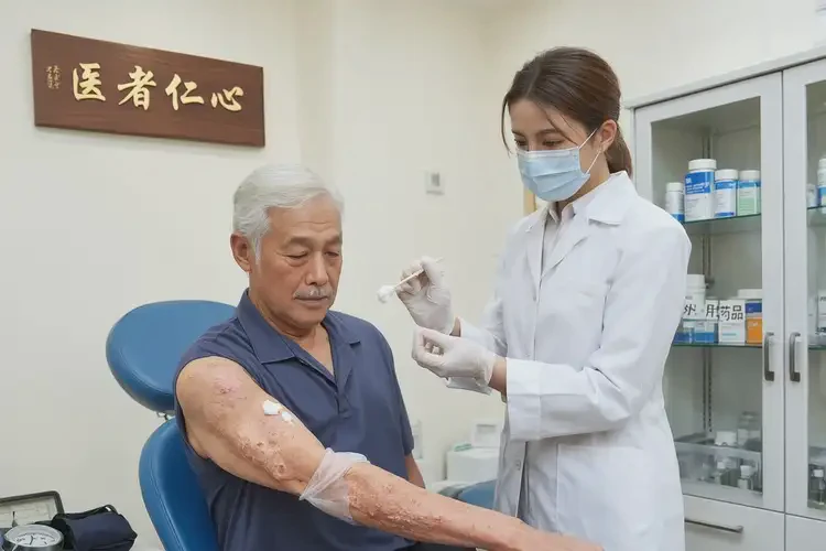 老人手臂上出湿疹可以治好吗(图2)