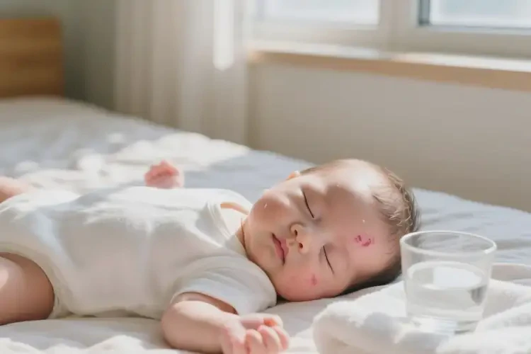 儿童脸上容易长湿疹可以治好吗(图1)