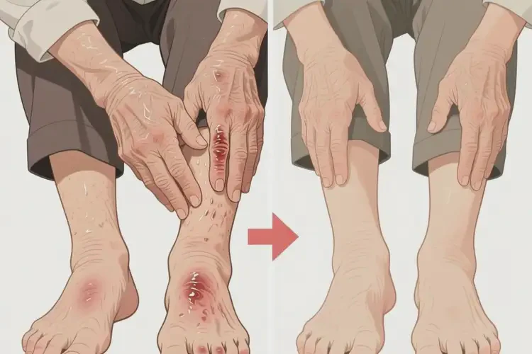 老人四肢出湿疹可以治好吗(图2)