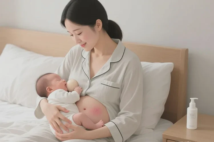 哺乳期妈妈肚子经常起湿疹能靠自己自愈吗(图1)