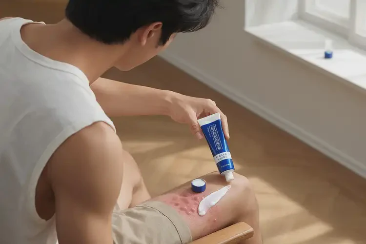 青年人大腿上偶尔起湿疹可以治好吗(图1)