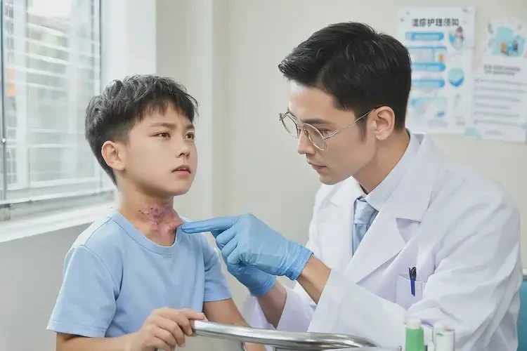 孩子脖子容易长湿疹不管它会自己好吗(图1)
