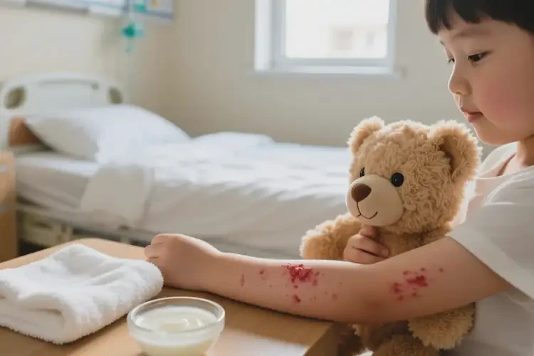 孩子手臂出现湿疹可以治好吗(图3)