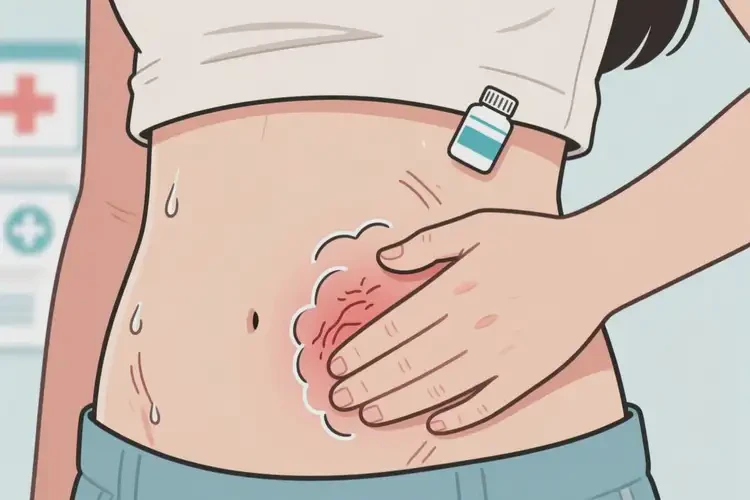 女生肚子上长湿疹可以治好吗(图1)