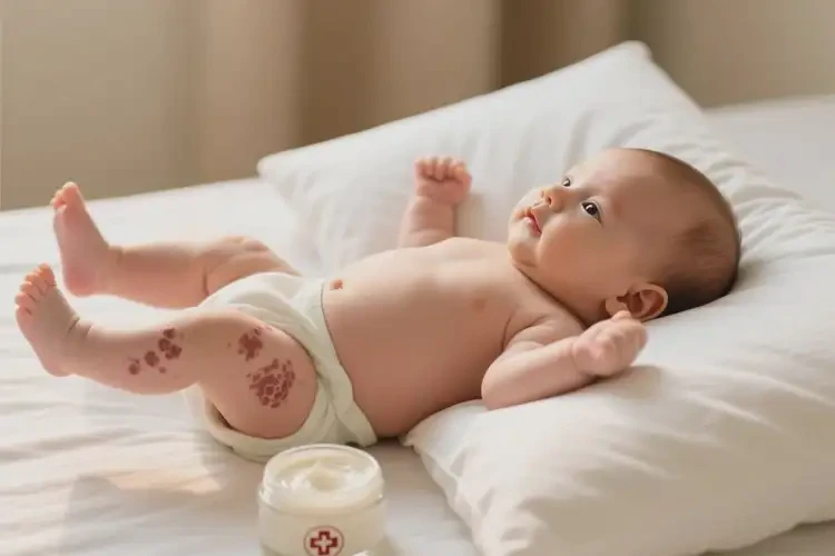 婴幼儿大腿上出现湿疹可以治好吗(图1)
