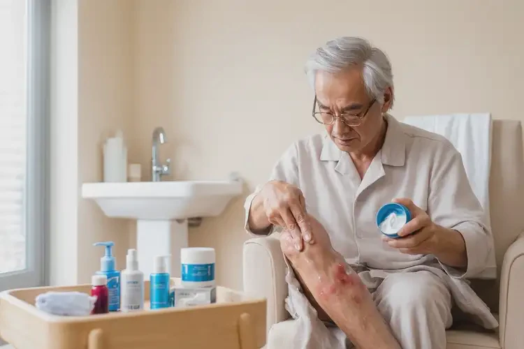 老人大腿上起湿疹不管它会自己自愈吗(图2)