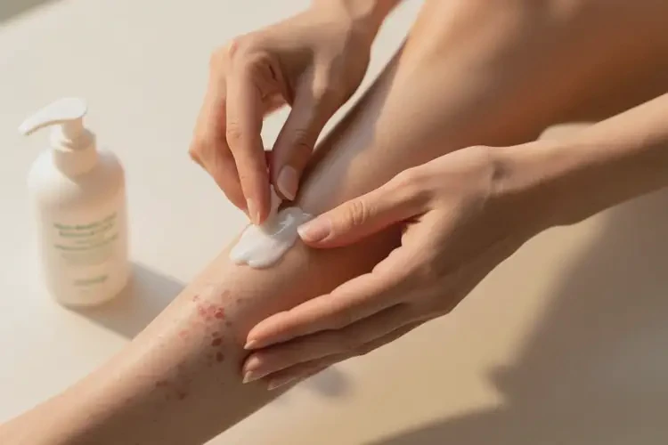 女性大腿上有湿疹可以治好吗(图2)