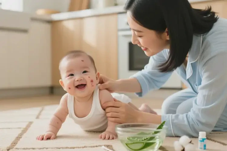 小儿脸上偶尔长湿疹可以治好吗(图1)