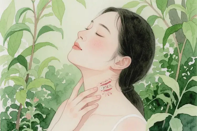 女生脖子上偶尔长湿疹可以治好吗(图2)