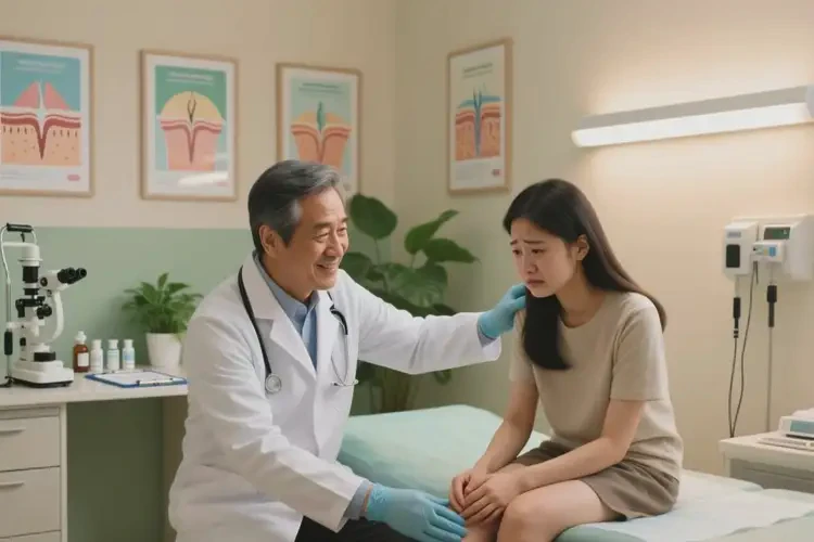 女生小腿有湿疹可以治好吗(图3)