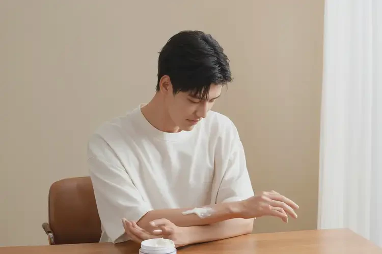 男生手臂上容易长湿疹可以治好吗(图1)