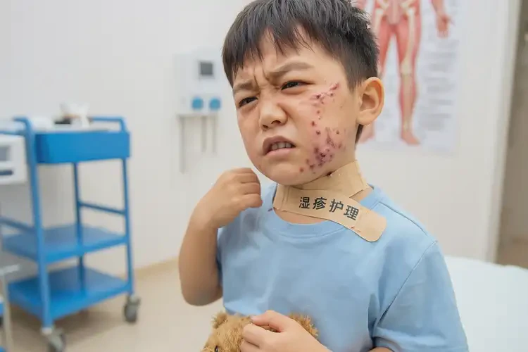 小孩脖子出现湿疹可以治好吗(图4)