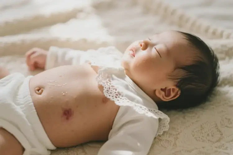婴儿肚子上出现湿疹可以治好吗(图1)