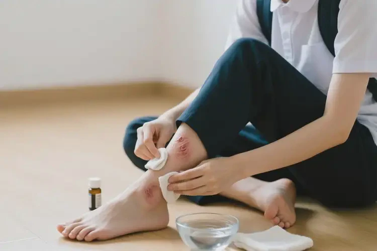 大学生小腿上长湿疹可以治好吗(图1)