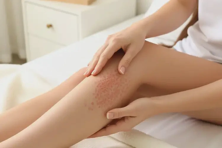 女生大腿上出现湿疹可以治好吗(图1)