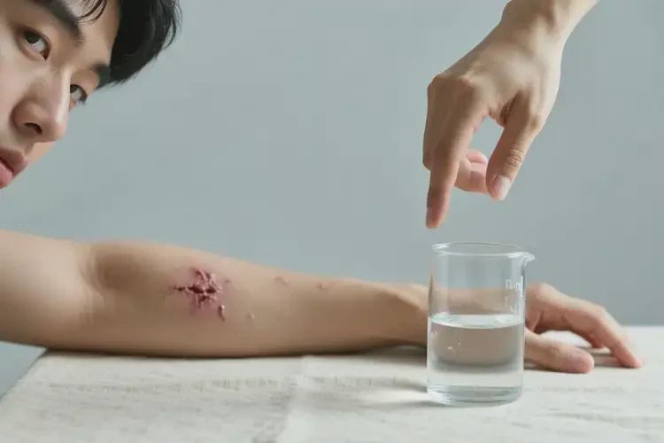 青年人手臂上有湿疹可以治好吗(图1)