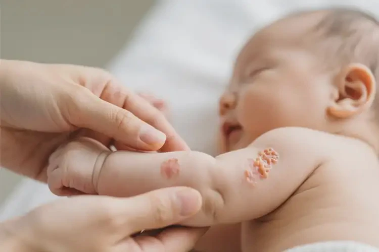 婴幼儿手臂上有湿疹可以治好吗(图2)