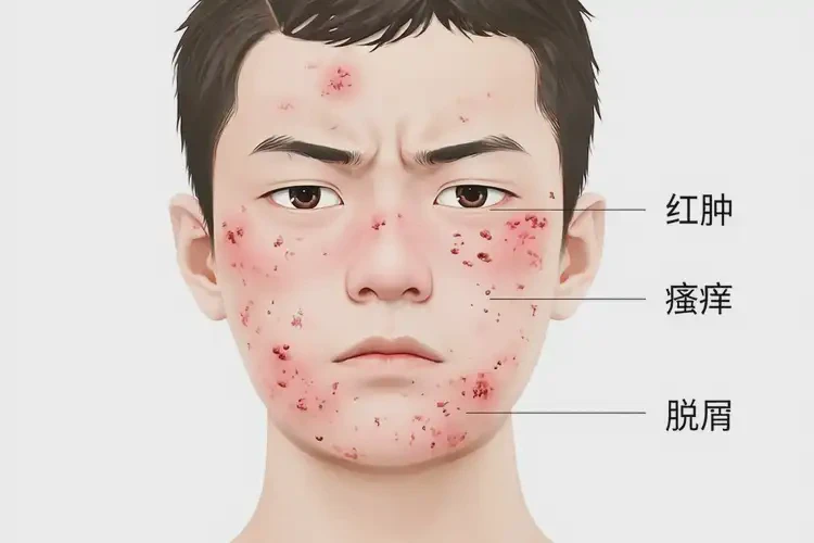 大学生面部容易长湿疹不管它会自己痊愈吗(图4)