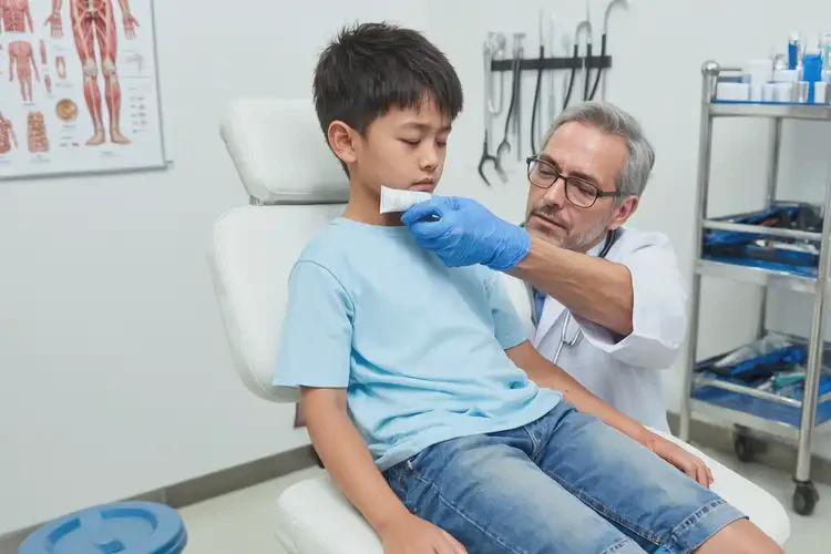 小孩脖子出现湿疹可以治好吗(图3)