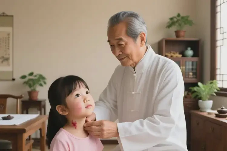 孩子脖子上偶尔起湿疹可以治好吗(图1)