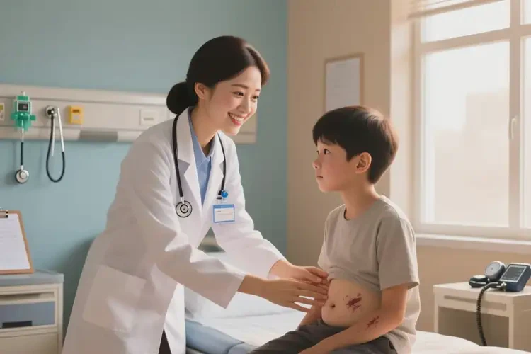青少年肚子上偶尔长湿疹可以治好吗(图1)