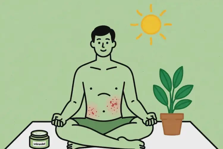 男性肚子偶尔起湿疹可以治好吗(图1)
