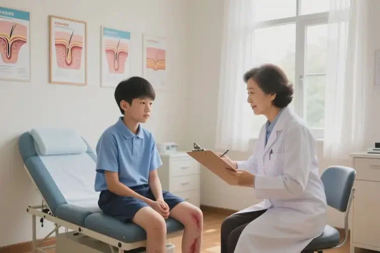 中学生大腿上出湿疹可以治好吗(图1)