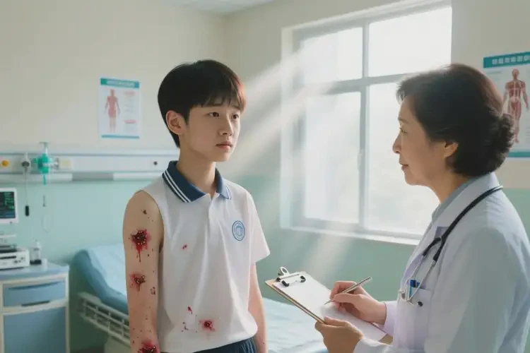 中学生四肢长湿疹可以治好吗(图1)