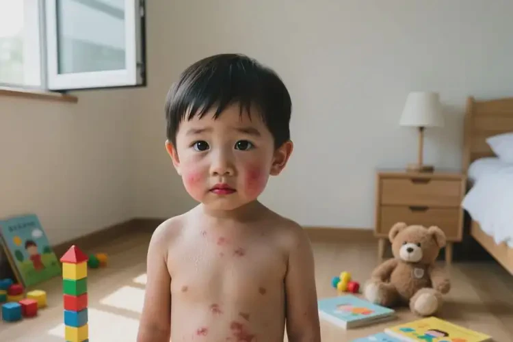 儿童身上出湿疹不管它会自己自愈吗(图1)
