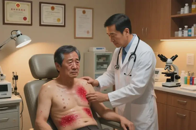 男性肚子上长湿疹可以治好吗(图1)