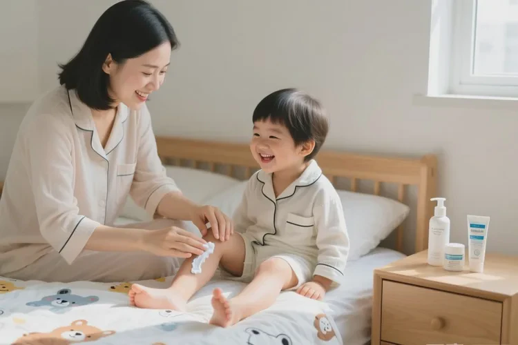 小孩小腿上长湿疹可以治愈吗(图1)