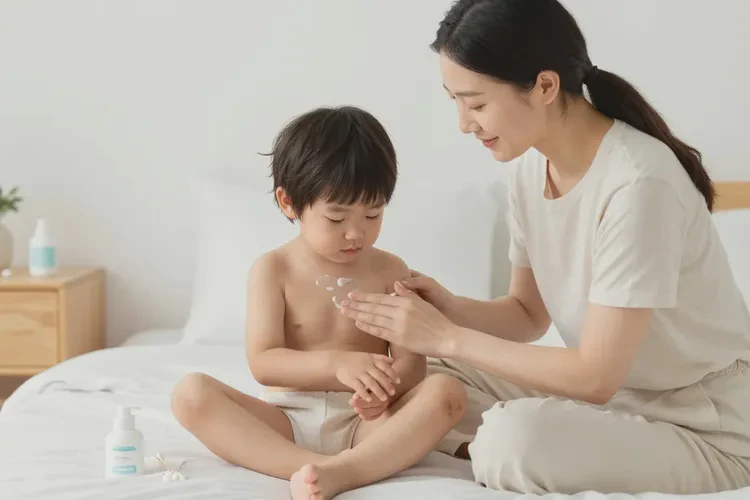 小孩大腿上出现湿疹可以治愈吗(图1)