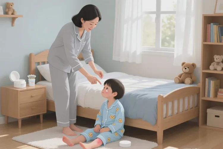 小孩小腿上偶尔长湿疹可以治愈吗(图1)