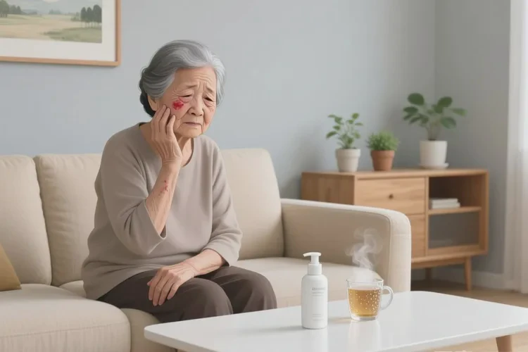 老年人面部起湿疹可以治愈吗(图1)