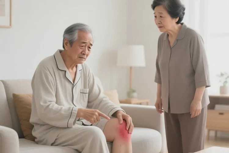 老人大腿上起湿疹可以治愈吗(图1)