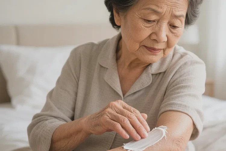 老年人手臂上出现湿疹能治愈吗(图1)