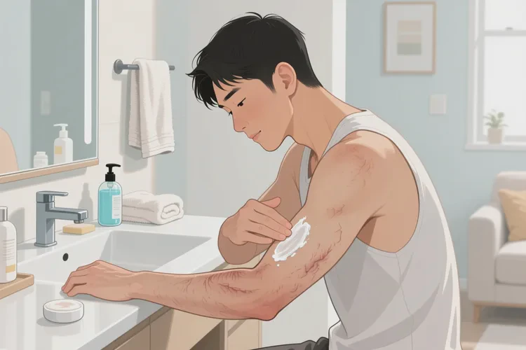 男人手臂上出现湿疹能治愈吗(图1)