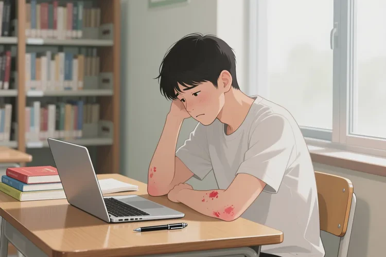 大学生手臂出现湿疹能治愈吗(图1)