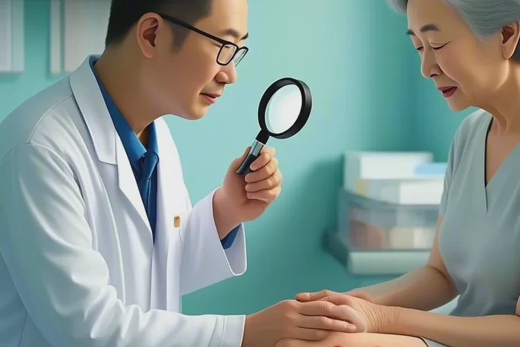 老年人小腿长湿疹可不可以治愈(图1)