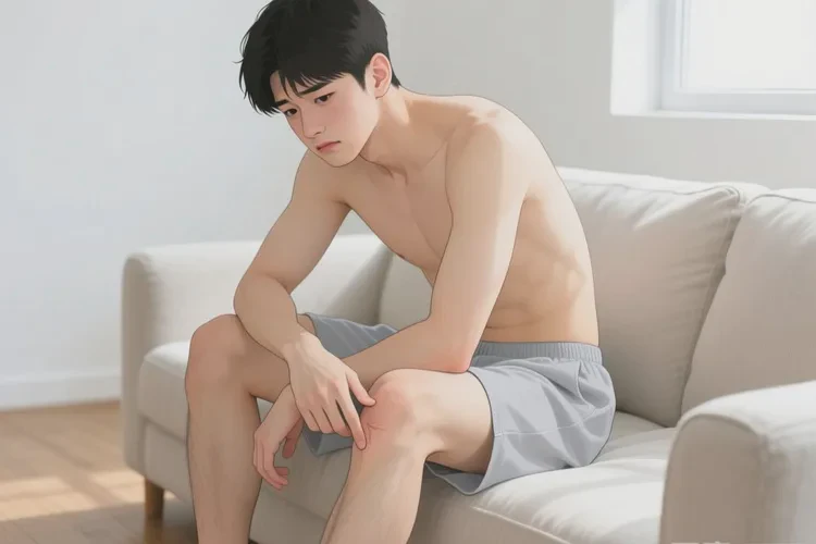 男生大腿上容易长湿疹可以治愈吗(图1)