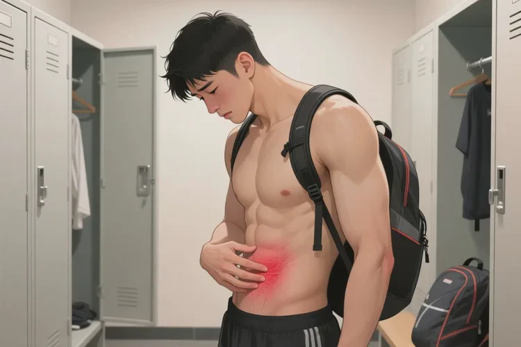 男生肚子偶尔长湿疹可以治愈吗(图1)