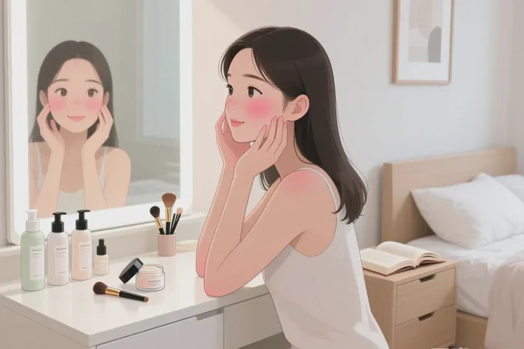 女生脸上偶尔长湿疹可以治愈吗(图1)