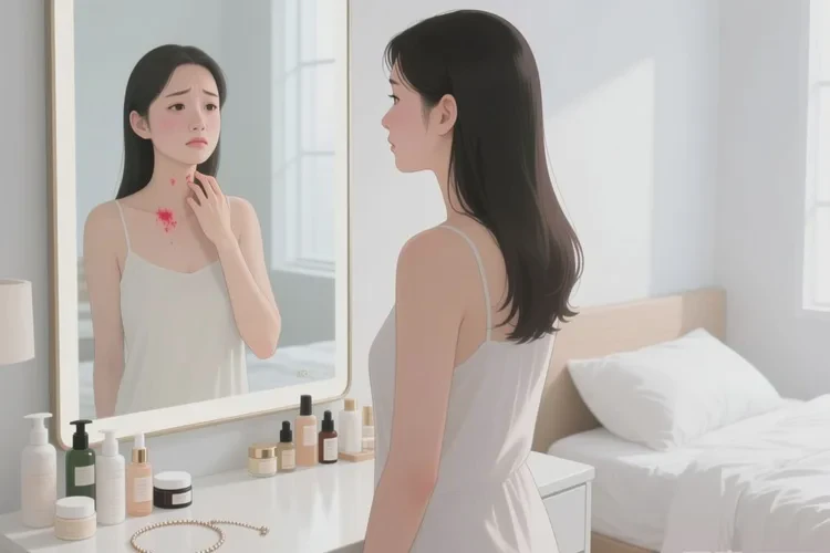 女生脖子偶尔起湿疹可以治愈吗(图1)