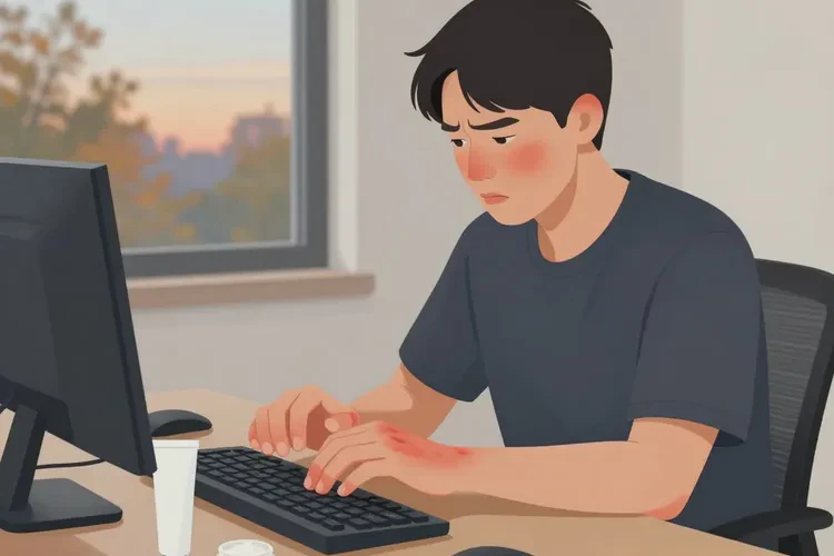 男生手上偶尔长湿疹可以治愈吗(图1)