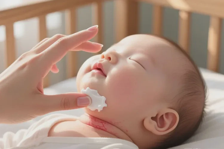 新生儿脖子出湿疹可以治愈吗(图2)