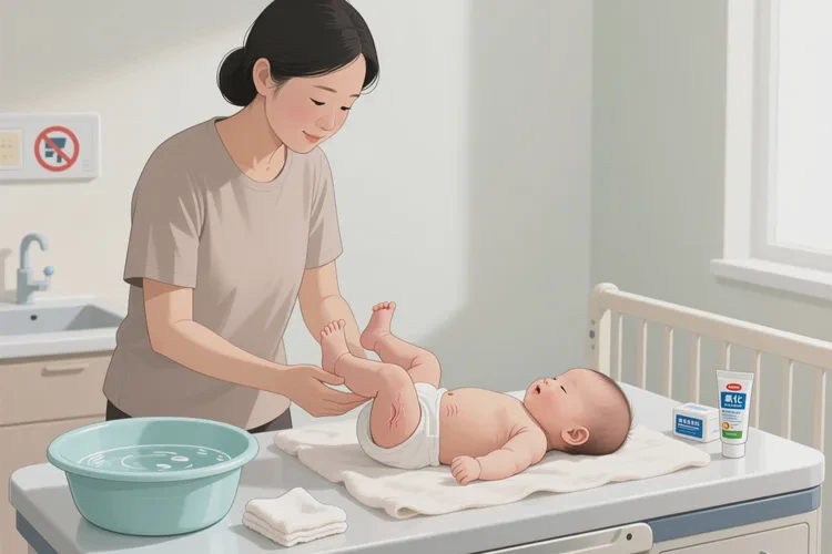 新生儿屁股容易起湿疹可以治愈吗(图1)